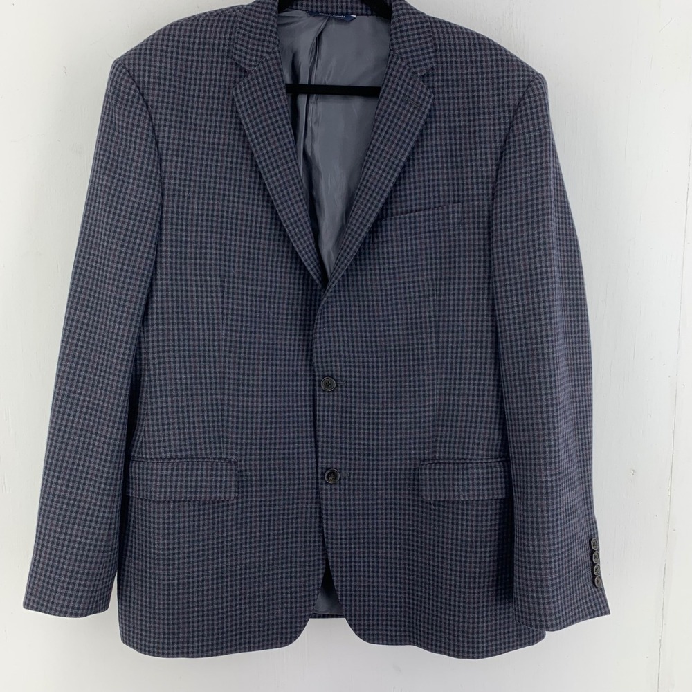 Ralph Lauren Mens 46R Wool Houndstooth Blazer Sportscoat Academic Ivy League